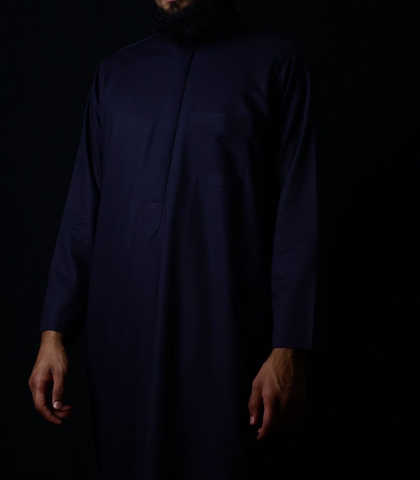Navy collar thobe